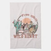 Vrij Geest, Wild Heart | Western land Theedoek (Verticaal)