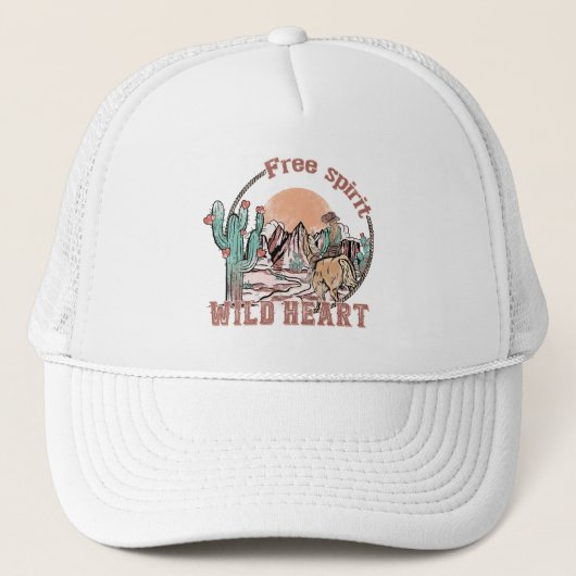 Vrij Geest, Wild Heart | Western land Trucker Pet (Voorkant)