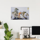 VRIJ GESCHILDE KOOLSTOFHORSES POSTER (Thuiskantoor)