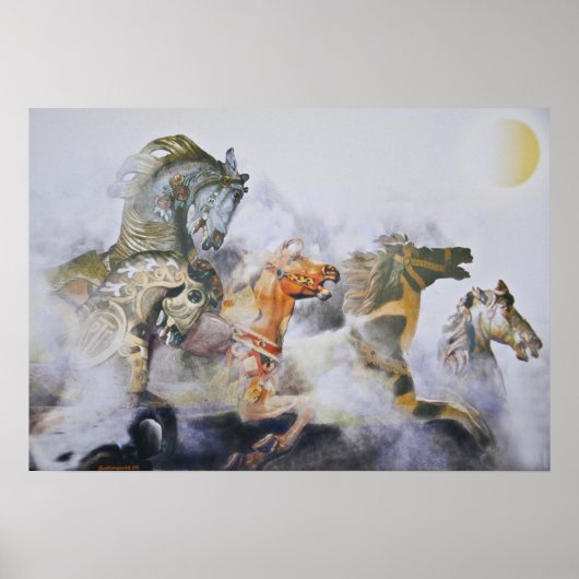 VRIJ GESCHILDE KOOLSTOFHORSES POSTER (Voorkant)