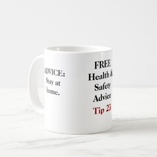 VRIJ gezondheids- en veiligheidsadvies - Tip 23 Koffiemok (Voorkant links)