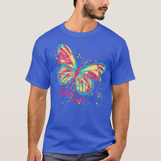 Vrij glittervlinder t-shirt