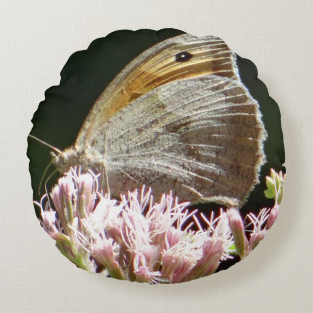 Vrij grote vlinder  rond kussen (Voorkant)