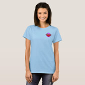 Vrij Hart Geometrisch Geblokkeerd T-shirt (Voorkant volledig)