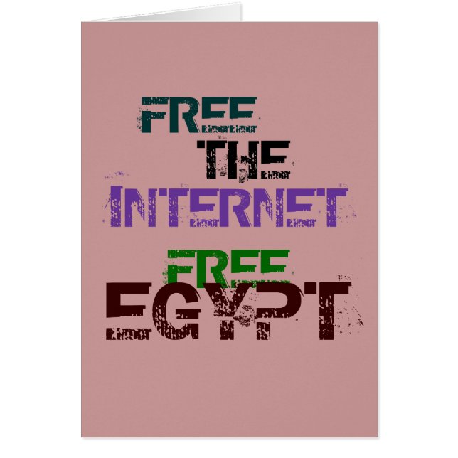 VRIJ HET INTERNET VRIJE EGYPTE (Voorkant)