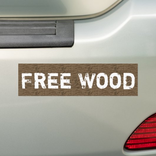 Vrij hout bumpersticker (Op auto)