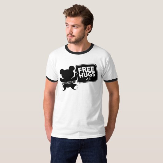 Vrij Hugs Logo Ringer Shirt - Mannen (Voorkant volledig)