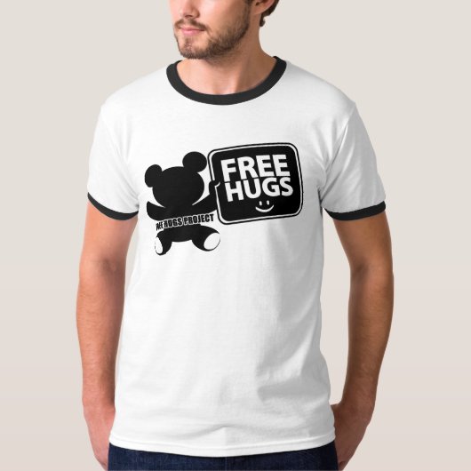 Vrij Hugs Logo Ringer Shirt - Mannen (Voorkant)