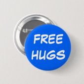 VRIJ, HUGS RONDE BUTTON 5,7 CM (Voorkant /achterkant)