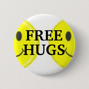 , VRIJ, HUGS RONDE BUTTON 5,7 CM