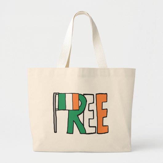 Vrij Ierland Grote Tote Bag (Voorkant)