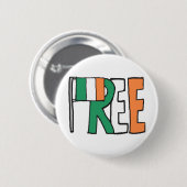 Vrij Ierland Ronde Button 5,7 Cm (Voorkant /achterkant)