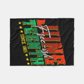 Vrij-ige Juneteenth Zwarte Geschiedenis Viering va Fleece Deken (Voorkant (Horizontaal))