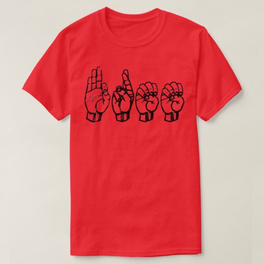 Vrij in ASL T-shirt (Design voorkant)