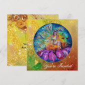 VRIJ IN DE NACHT roze blauwe gele enkels Kaart (Voorkant / Achterkant)