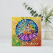 VRIJ IN DE NACHT roze blauwe gele enkels Kaart (Staand voorkant)