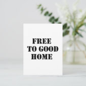 vrij in goede huishouding briefkaart (Staand voorkant)