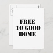 vrij in goede huishouding briefkaart (Voorkant / Achterkant)