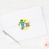 Vrij in Jezus Ronde Sticker (Envelop)