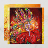 VRIJ IN RED, goudmetallisch, geel groen Aankondiging (Voorkant / Achterkant)