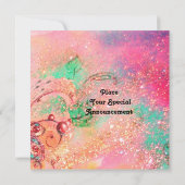 VRIJ IN rood - gele roze Aankondiging (Achterkant)