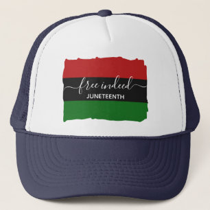 VRIJ INDEERD Pan African JUNETEENTH Trucker Pet