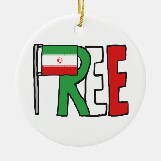 Vrij Iran Keramisch Ornament (Voorkant)