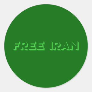 Vrij Iran Ronde Sticker