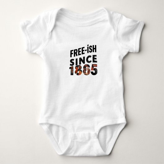 Vrij-ish sinds 1865 Black History Maand Romper (Voorkant)