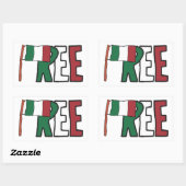 Vrij Italië Rechthoekige Sticker (Vel)