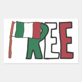 Vrij Italië Rechthoekige Sticker