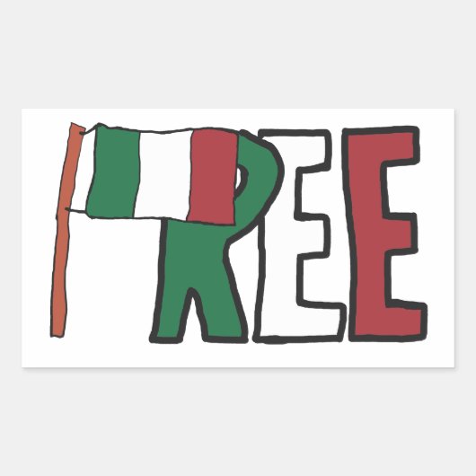 Vrij Italië Rechthoekige Sticker (Voorkant)