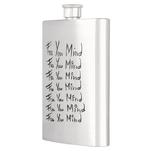 VRIJ JE GEDACHT! Motivatie kalligrafie Flacon (Links)