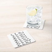 VRIJ JE GEDACHT! Motivatie kalligrafie Kartonnen Onderzetters (Insitu)