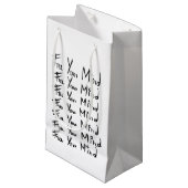 VRIJ JE GEDACHT! Motivatie kalligrafie Klein Cadeauzakje (Voorkant Gekanteld)