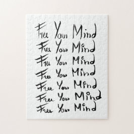 VRIJ JE GEDACHT! Motivatie kalligrafie Legpuzzel