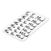 VRIJ JE GEDACHT! Motivatie kalligrafie Magneet (Linkerzijde)