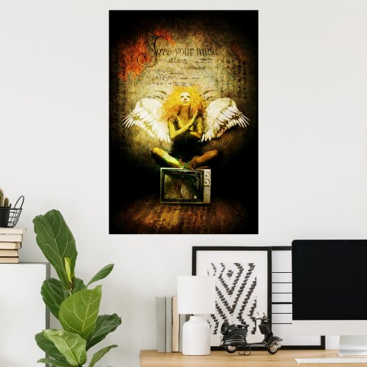 vrij je geest poster (Thuiskantoor)