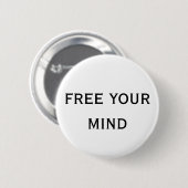 vrij je geest ronde button 5,7 cm (Voorkant /achterkant)