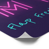 Vrij je geest Vrij pittig Flamingo Inspo Poster (Hoek)