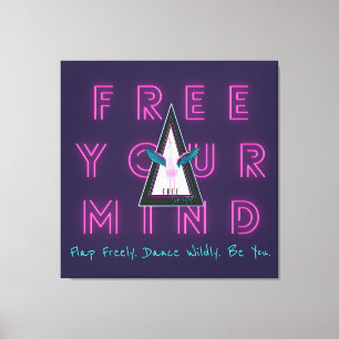Vrij je geest Vrij pittig Flamingo Inspo Poster Canvas Afdruk