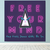 Vrij je geest Vrij pittig Flamingo Inspo Poster Canvas Afdruk (Insitu (Houten vloer))