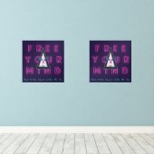 Vrij je geest Vrij pittig Flamingo Inspo Poster Muurkunst Sets (Houten vloer)