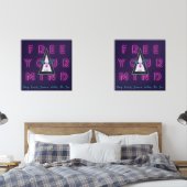 Vrij je geest Vrij pittig Flamingo Inspo Poster Muurkunst Sets (Slaapkamer)