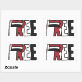 Vrij Jemen Rechthoekige Sticker (Vel)