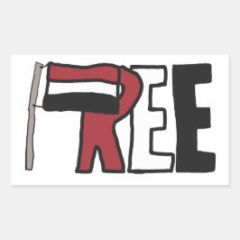 Vrij Jemen Rechthoekige Sticker