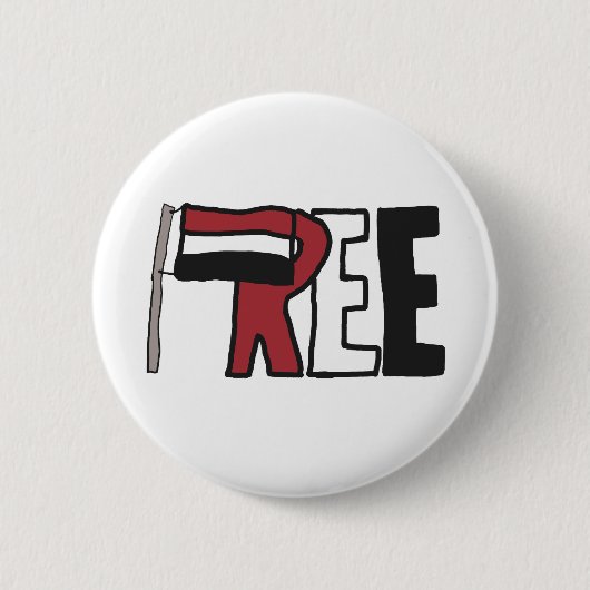 Vrij Jemen Ronde Button 5,7 Cm (Voorkant)