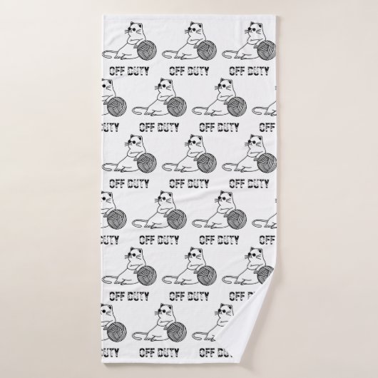 Vrij Kat Die Lui Is - Schattig en Grappig Verveeld Badhanddoek (Badhanddoek)