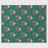 Vrij kerstcadeaupapier met Beer Cadeaupapier (Vlak)