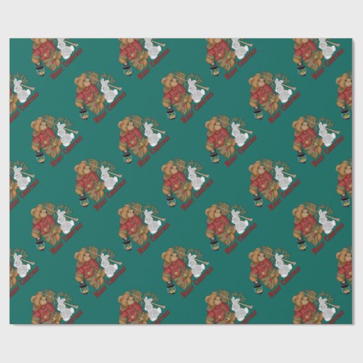 Vrij kerstcadeaupapier met Beer Cadeaupapier (Vlak)